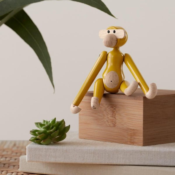 Drevená soška (výška 9,5 cm) Monkey Mini - Kay Bojesen Denmark-image-1