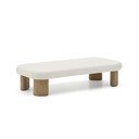 Záhradný konferenčný stolík s betónovou doskou 70x140 cm Labra – Kave Home