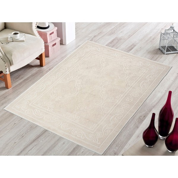 Krémový odolný koberec Vitaus Primrose, 140 × 200 cm