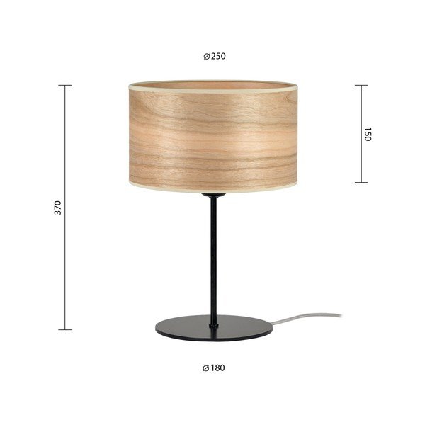 Svetlohnedá stolová lampa z prírodnej dyhy Sotto Luce Tsuru S, ⌀ 25 cm-image-3