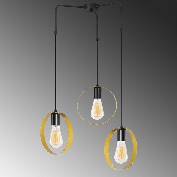 Čierne kovové závesné svietidlo Opviq lights Kosmos-image-1