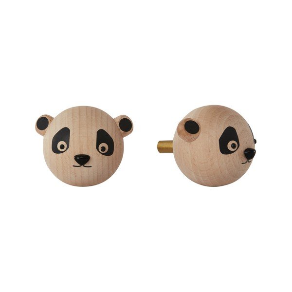 Nástenný háčik z bukového dreva v prírodnej farbe Panda – OYOY Mini