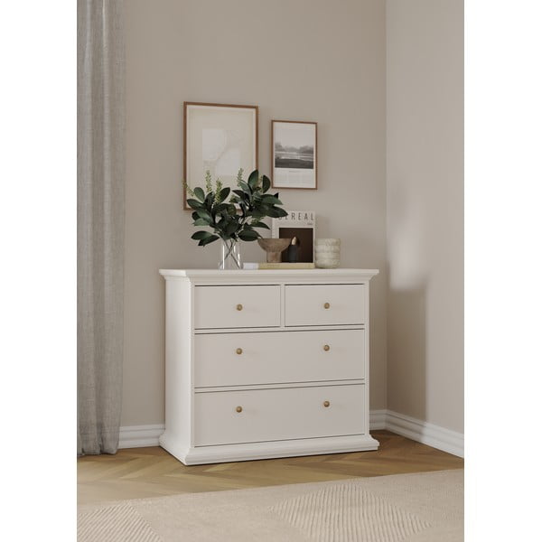 Biela nízka komoda 96x87 cm Paris – Tvilum-image-1