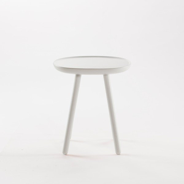 Biely odkladací stolík z masívu EMKO Naïve, ø 45 cm-image-3