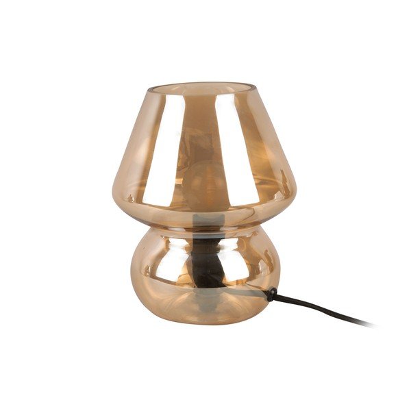 Svetlohnedá sklenená stolová lampa Leitmotiv Glass, výška 18 cm-image-1