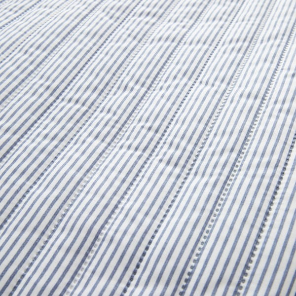 Modrý prešívaný pléd 220x230 cm Stripe – Catherine Lansfield-image-3