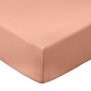 Terakotová napínacia plachta z bavlneného perkálu 90x190 cm Cotton Percale – Bianca