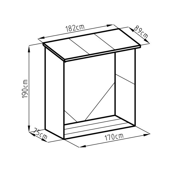 Prístrešok na drevo Wa-a – Rojaplast-image-1