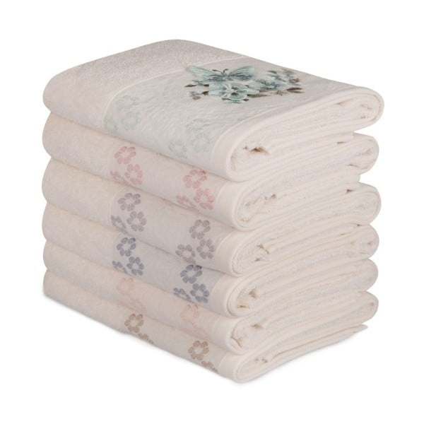 Sada 6 bavlnených uterákov Daireli Maria, 50 × 90 cm