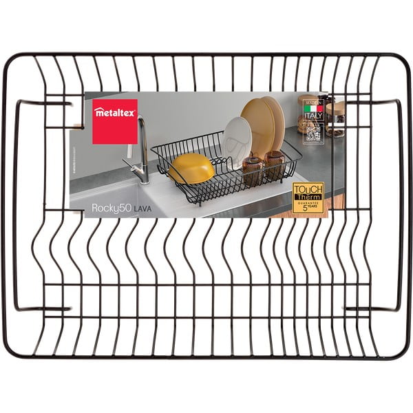 Čierny odkvapávač z antikoro ocele Metaltex Rectangular Lava-image-2
