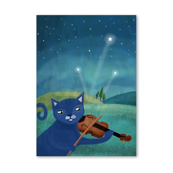 Plagát od Mia Charro - Cat and Violin