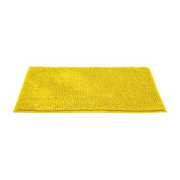 Žltá textilná kúpeľňová predložka 50x80 cm Chenille - Allstar