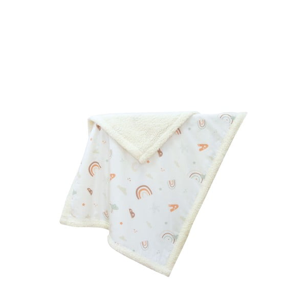 Biela detská deka z bavlny Renforcé 75x100 cm Abc – Mijolnir