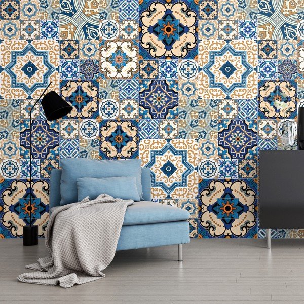 Sada 60 dekoratívnych samolepiek na stenu Ambiance Toundra, 15 × 15 cm-image-3