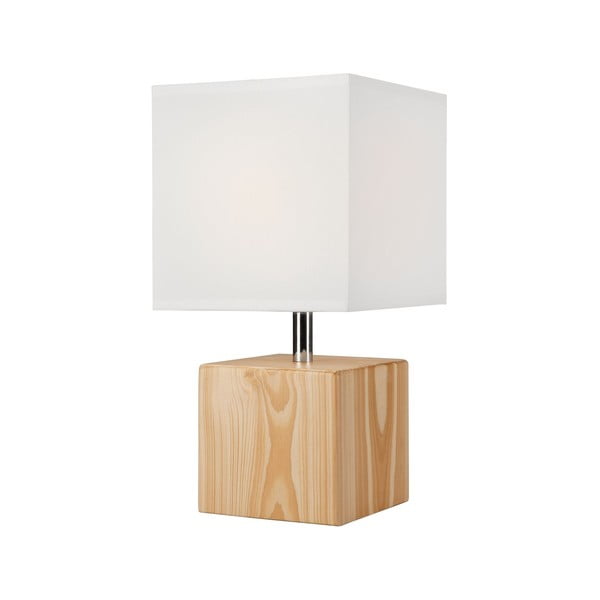 Svetlohnedá stolná lampa s textilným tienidlom, výška 29,5 cm Natura – LAMKUR