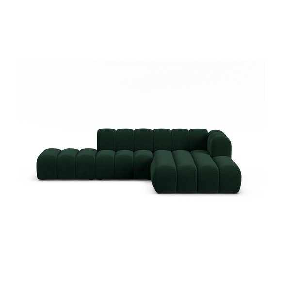 Tmavozelená rohová pohovka (pravý roh) Lupine – Micadoni Home