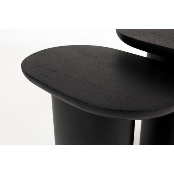 Odkladacie stolíky v súprave 2 ks s doskou z mangového dreva 37x56 cm Bela – White Label-image-3