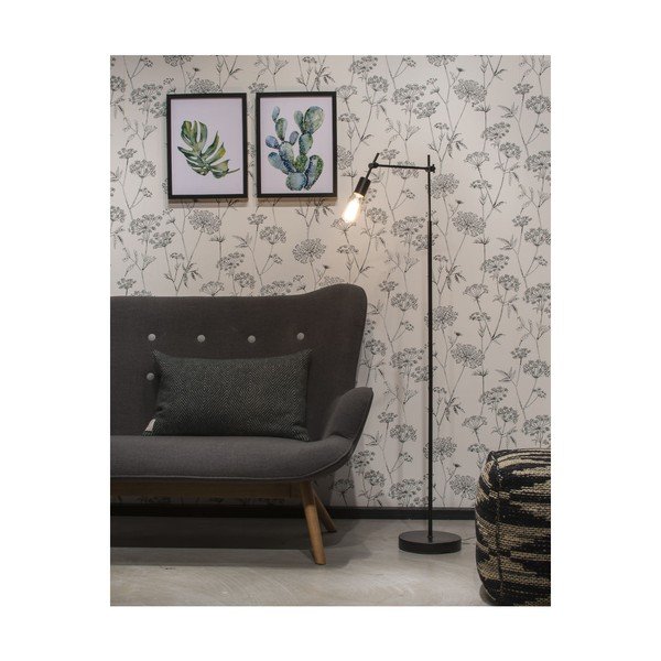 Čierna stojacia lampa s kovovým tienidlom (výška 170 cm) Sheffield – it's about RoMi-image-4