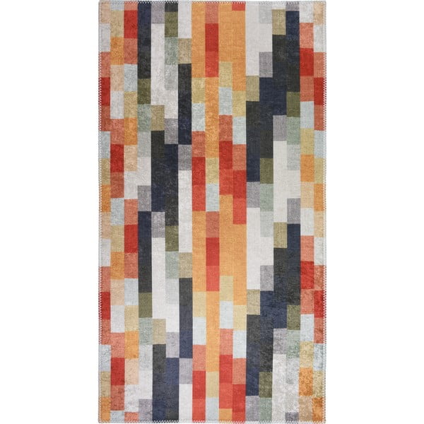 Oranžový/sivý prateľný behúň 80x200 cm Blocks of Fun – Vitaus