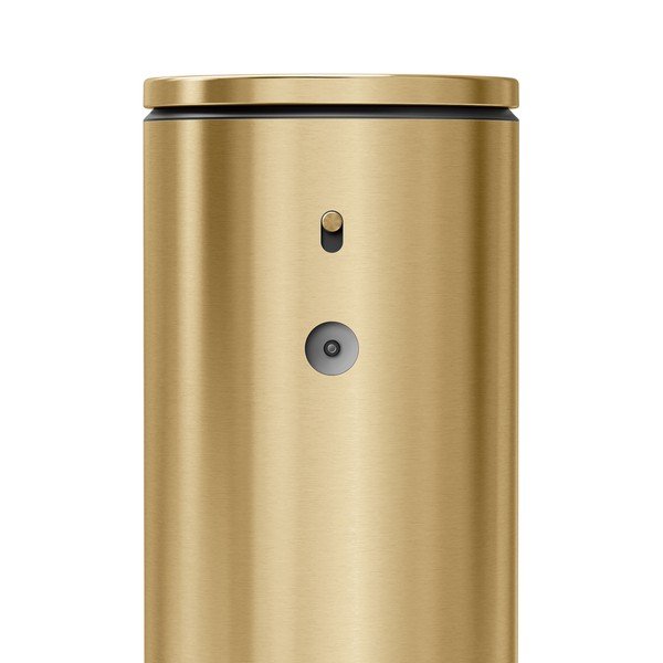 Bezdotykový oceľový dávkovač mydla v lesklo zlatej farbe 266 ml – simplehuman-image-4