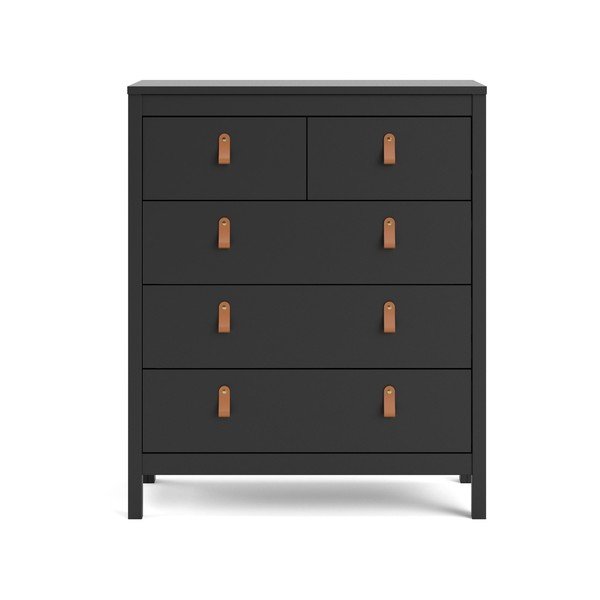 Čierna vysoká komoda 82x99 cm Madrid – Tvilum-image-2