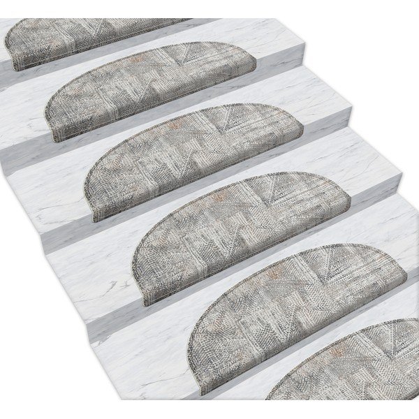 Sivé nášľapy na schody v súprave 16 ks 65x20 cm Horizon - Vitaus-image-1