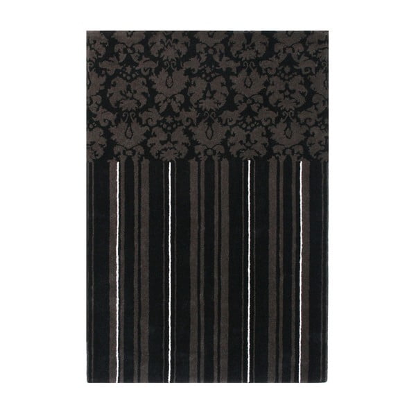 Vlnený koberec Past Black, 140x200 cm