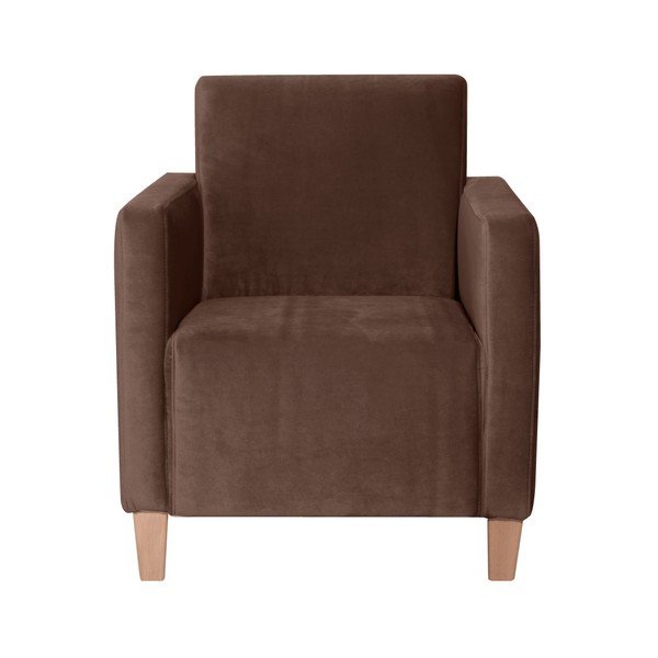 Hnedé kreslo Max Winzer Milla Velvet-image-1