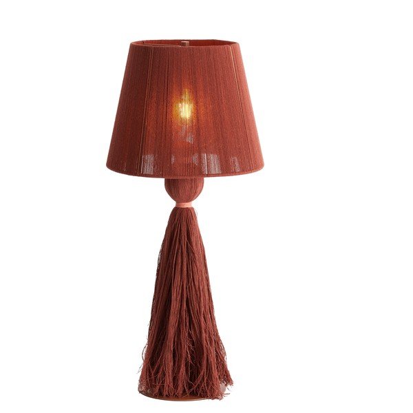 Stolová lampa v tehlovej farbe s textilným tienidlom (výška  58 cm) Espino – Light & Living-image-2