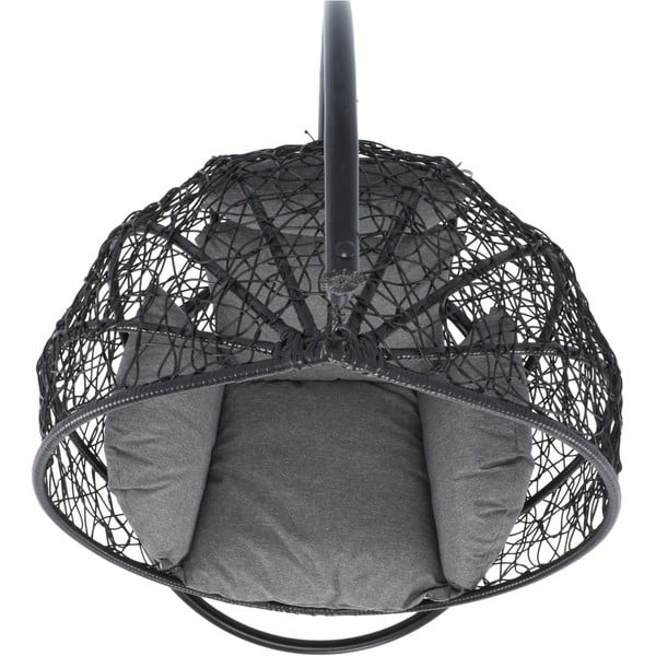 Tmavosivé závesné kreslo z umelého ratanu Bonami Selection Noela-image-4