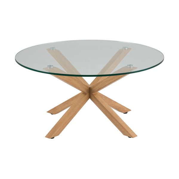 Konferenčný stolík so sklenenou doskou Actona Heaven, ⌀ 82 cm-image-1