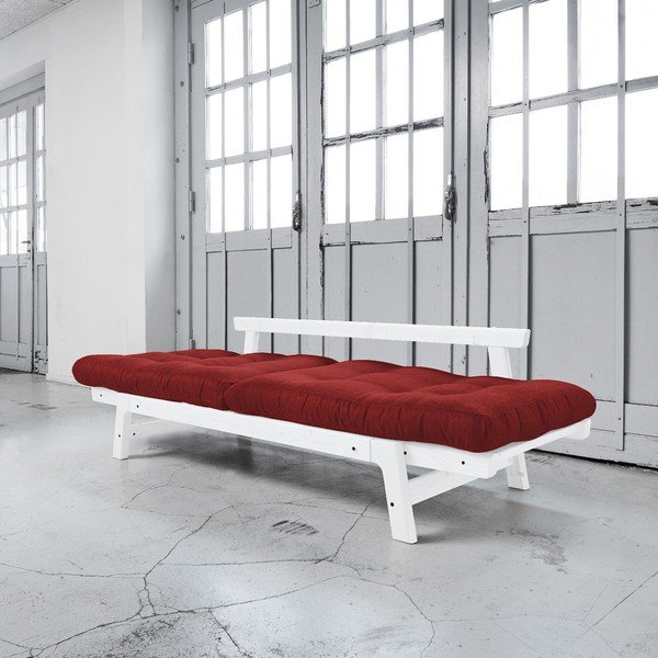 Rozkladacia pohovka Karup Step White/Passion Red-image-3