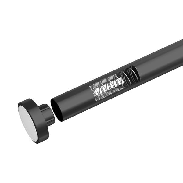 Čierna teleskopická tyč do kúpeľne Wenko Luz, dĺžka 110-185 cm-image-4