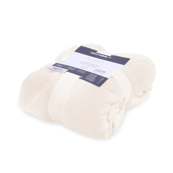 Svetlobéžový unisex župan z mikrovlákna DecoKing Robby, veľ. M-image-2