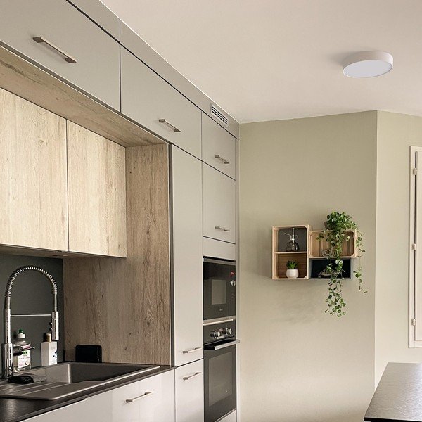 Biele stropné svietidlo SULION Rond, ø 13,5 cm-image-4