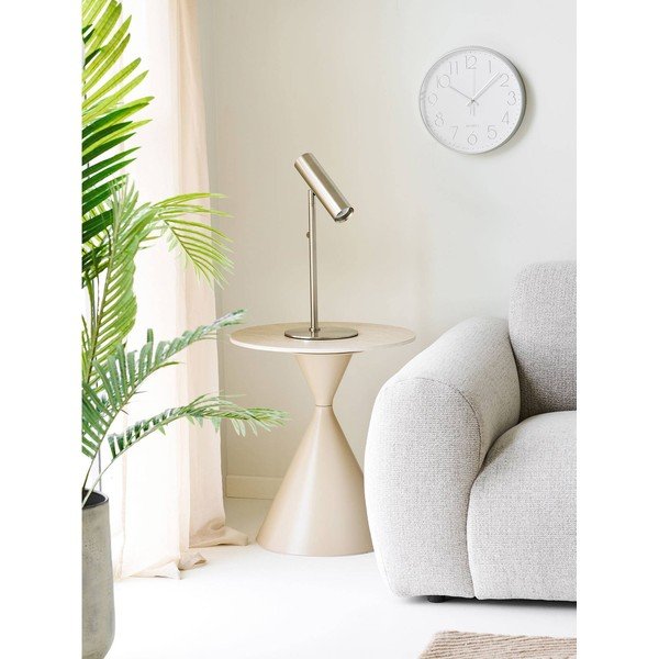 Oceľová stolová lampa v striebornej farbe (výška  47 cm) Paris – House Nordic-image-1