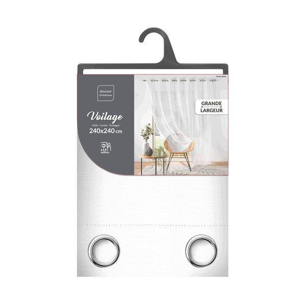 Biela voálová záclona 240x240 cm Lissea – douceur d'intérieur-image-3