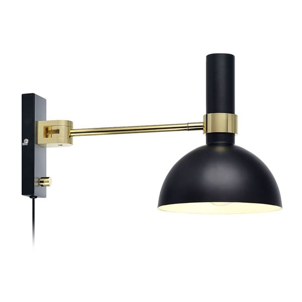 Nástenná lampa v čierno-zlatej farbe Markslöjd Larry Kinkiet