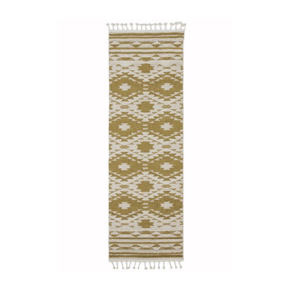 Žltý koberec Asiatic Carpets Taza, 80 x 240 cm