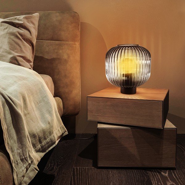 Čierna stolová lampa SULION Garbo, výška 23,5 cm-image-1