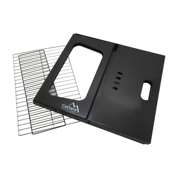 Skladací čierny gril na drevené uhlie Cattara Piran-image-4