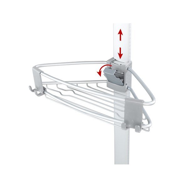 Teleskopická hliníková kúpeľňová polička v matne striebornej farbe Purio – Wenko-image-4