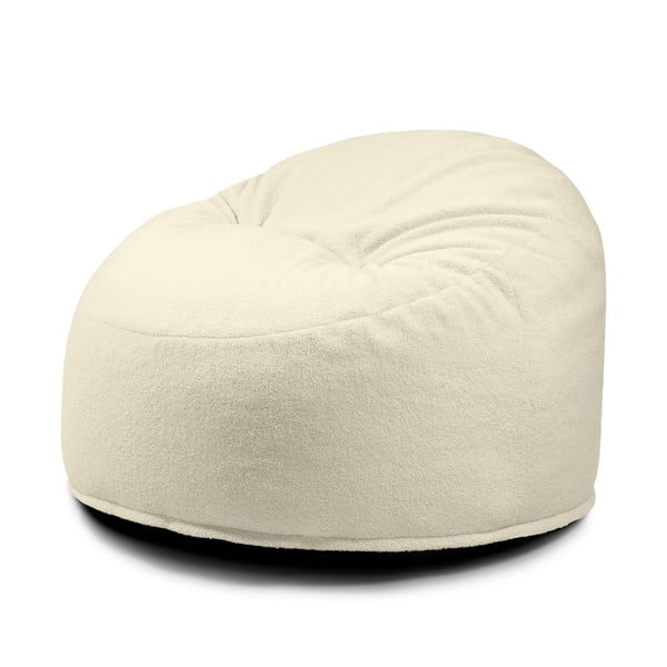 Krémový detský sedací vak z textílie buklé Om 85 – SLOWDOWN