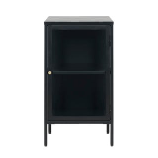 Čierna vitrína Unique Furniture Carmel, výška 85 cm