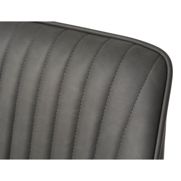 Tmavosivé čalúnené jedálenské kreslá v súprave s podrúčkami 2 ks Nolan Stripe – Unique Furniture-image-3