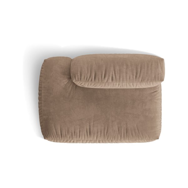 Svetlohnedý zamatový modul pohovky (ľavý roh) Martina – Micadoni -image-3