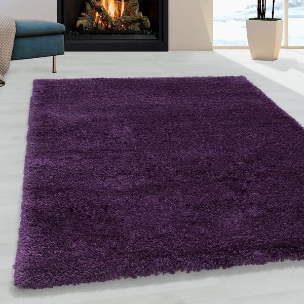 Tmavofialový koberec 160x230 cm Fluffy – Ayyildiz Carpets-image-1