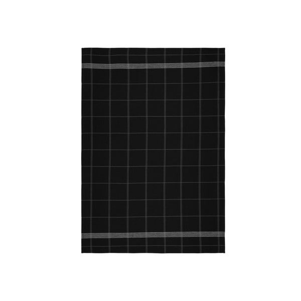 Čierna kuchynská utierka z bavlny Södahl Geometric, 50 x 70 cm