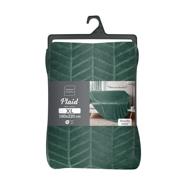 Zelený pléd z mikroflanelu 180x220 cm Arya – douceur d'intérieur-image-4