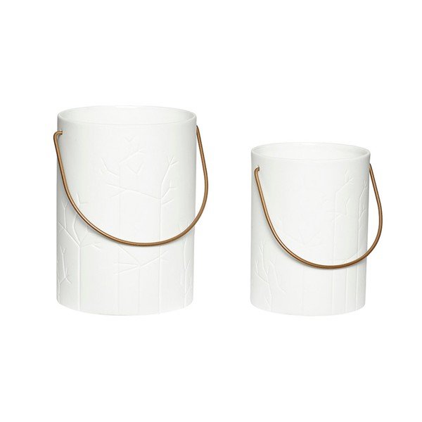 Sada 2 porcelánových lampášov Hübsch Deb